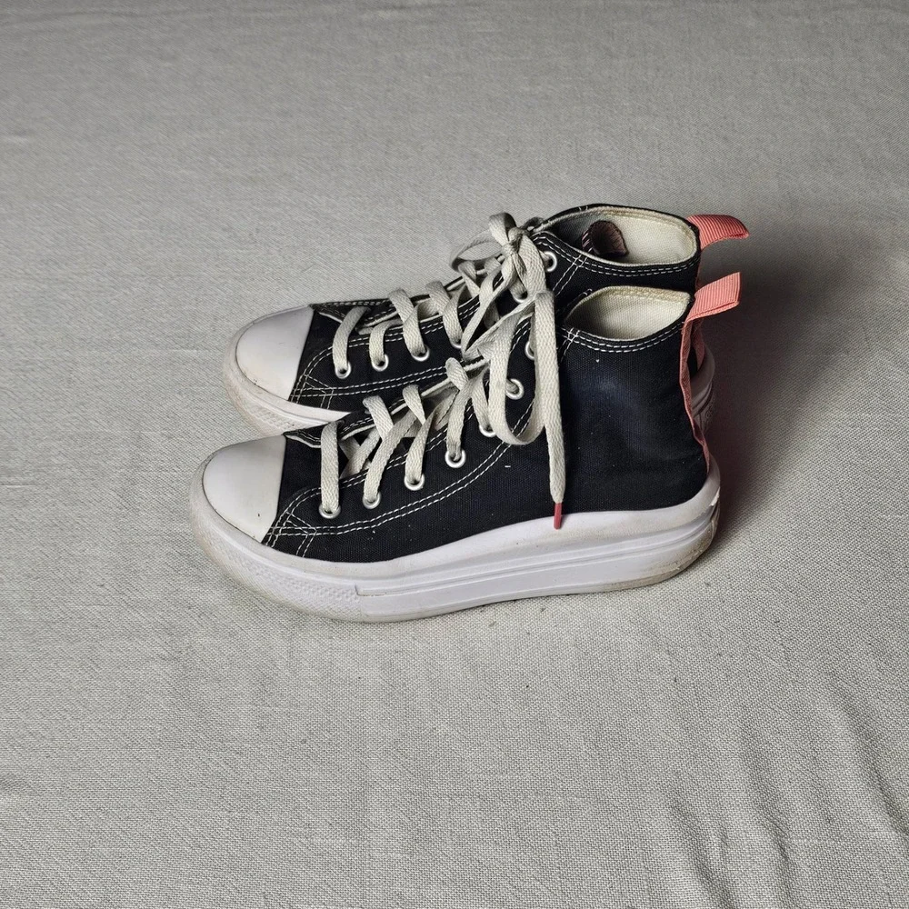 Converse Chuck Taylor All Star Move High Top Platform Black Youth 3 371527F